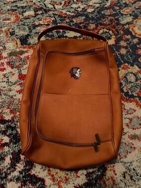 Winston collection leather shoe bag Florida state Indian never used smoke pet fr